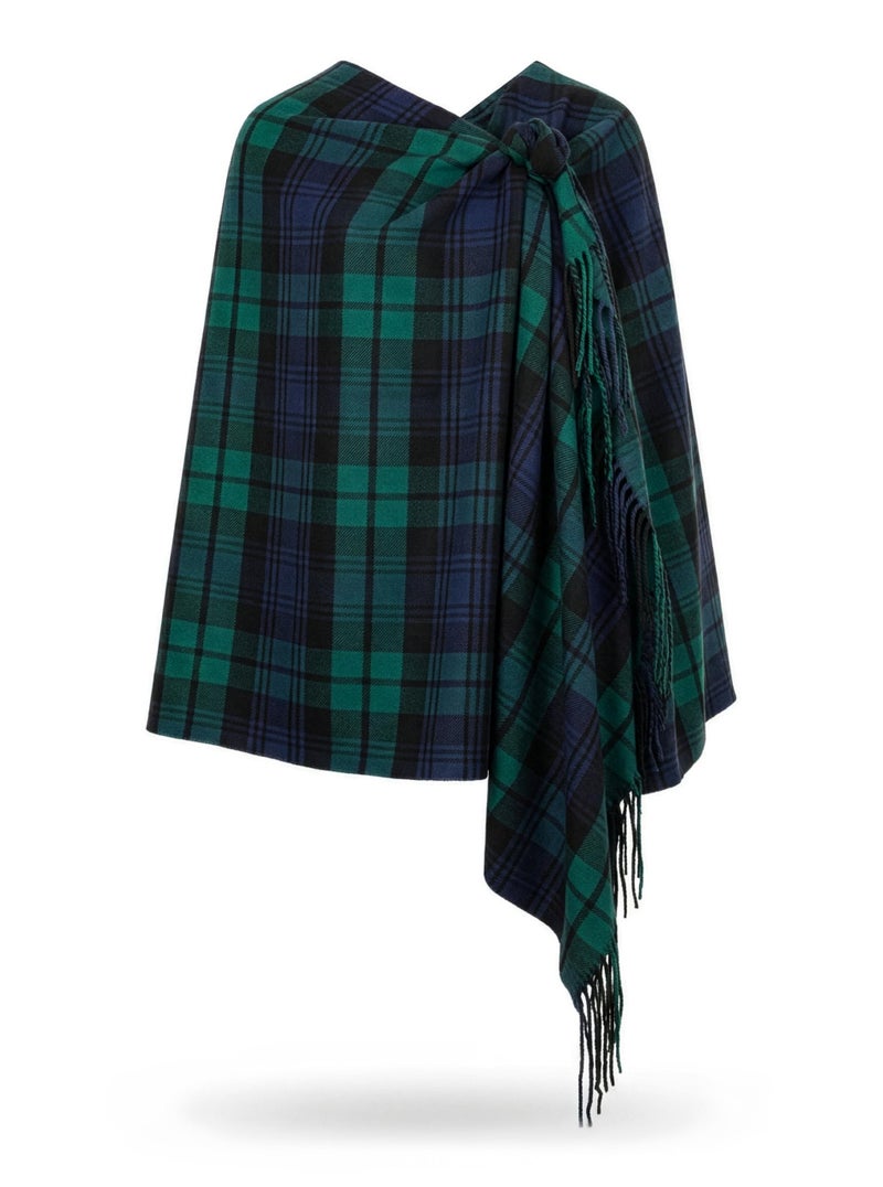 Achillea Oversized Cashmere Feel Scotland Scottish Tartan Plaid Scarf Shawl Wrap Winter Warm 80" x 30" (Black Watch Tartan) - Image 1